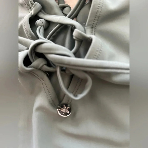 Quintsoul White Label | Front & Back Lace-Up One-Piece Swimsuit - Size M - Picture 4 of 4